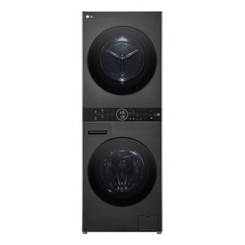 LG ELECTRONICS WashTower WT1210BBF (WiFi) 12kg/10kg pesukone-kuivausrumpuyhdistelmä AI DD™, Steam+ ja ezDispense™ - Black Steel