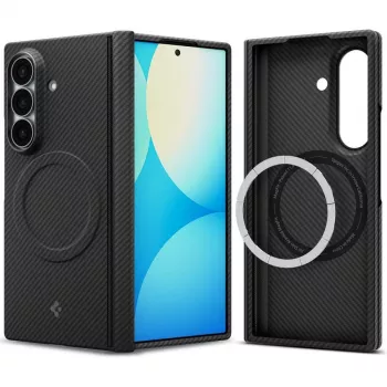 Spigen AirSkin Aramid MagSafe -kotelo Samsung Galaxy Z Fold 8 Ultra -laitteelle - mattamusta