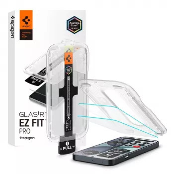 Spigen GLAS.tR EZ Fit Pro AC HD karkaistu lasinen näytönsuoja Nothing Phone (4a) -puhelimelle, 2 kpl:n pakkaus, kirkas