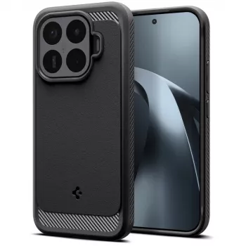 SPIGEN Rugged Armor -suojakuori Xiaomi 17T Pro -puhelimelle, mattamusta, ACS11869