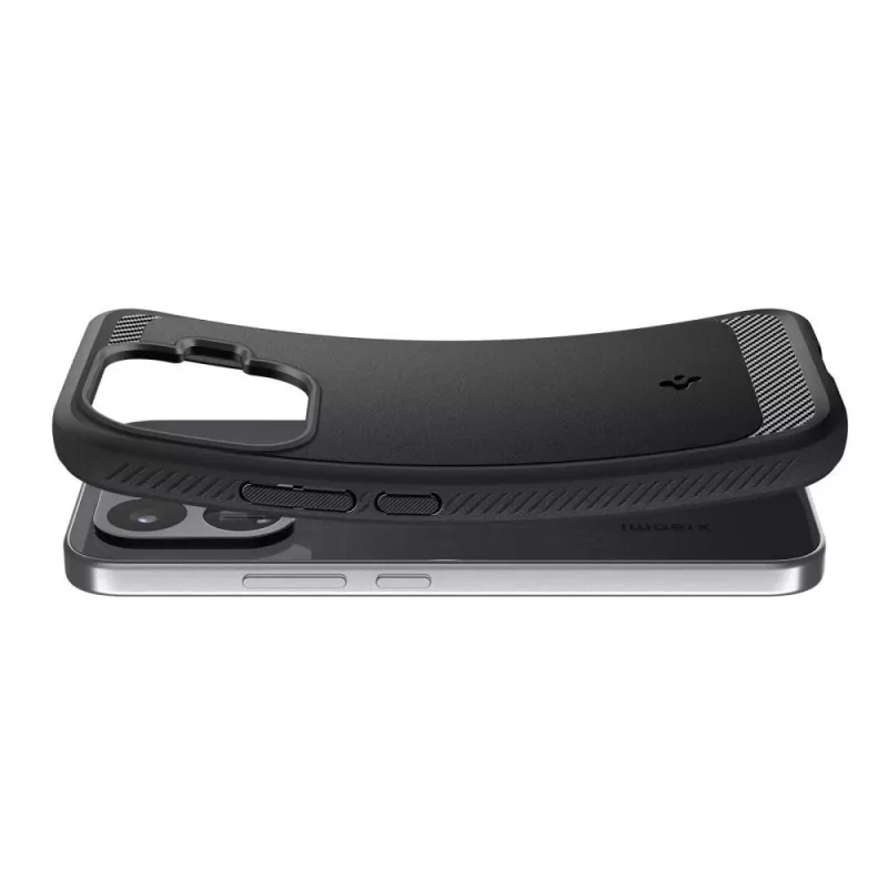 SPIGEN Rugged Armor -suojakuori Xiaomi 17T Pro -puhelimelle, mattamusta, ACS11869