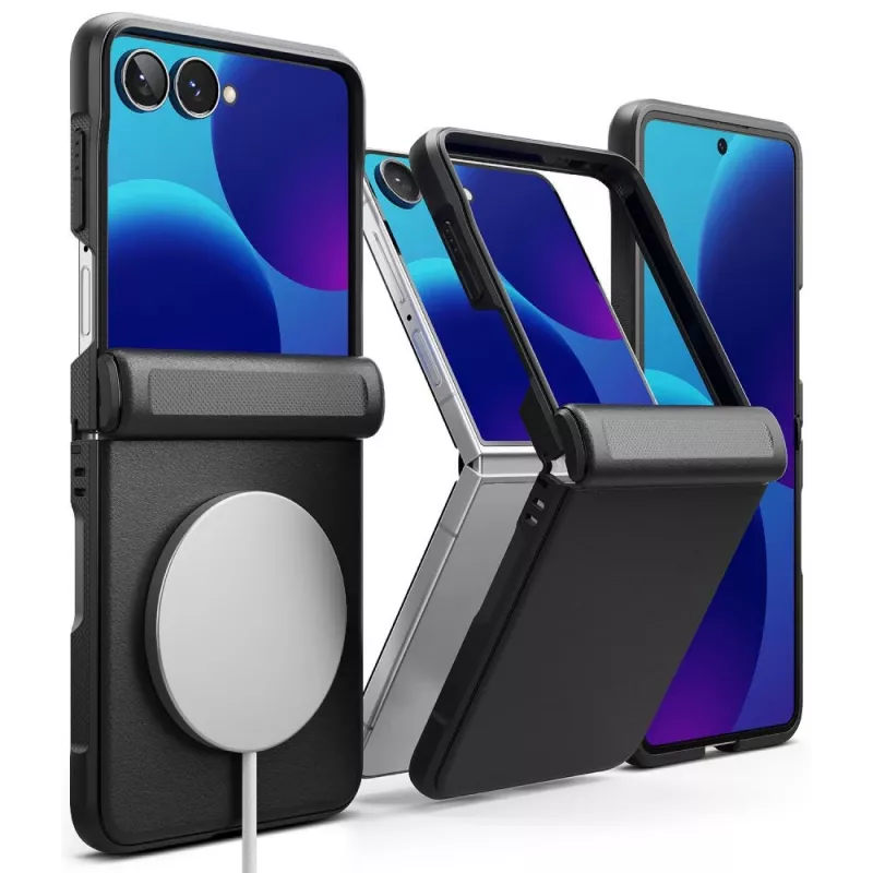 Ringke Onyx Flap Magnetic MagSafe-kotelo Samsung Galaxy Z Flip 8 - musta