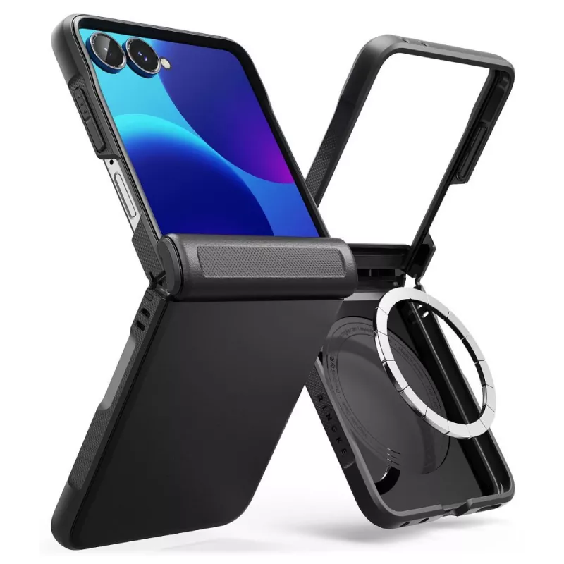 Ringke Onyx Flap Magnetic MagSafe-kotelo Samsung Galaxy Z Flip 8 - musta