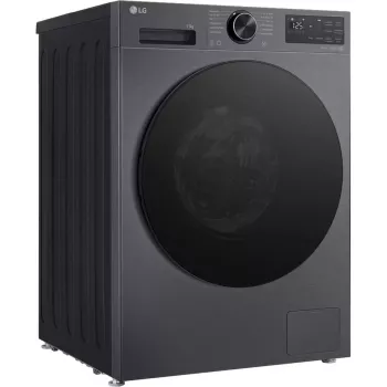 LG F4WX701YB 10,5 kg -edestä täytettävä pesukone, AI DD, höyry, Wi-Fi - Black Steel