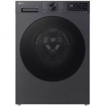 LG F4WX701YB 10,5 kg -edestä täytettävä pesukone, AI DD, höyry, Wi-Fi - Black Steel