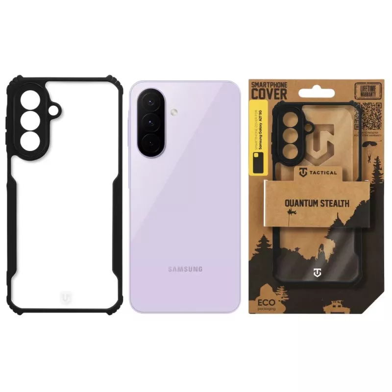 Tactical takakansi Quantum Stealth Samsung Galaxy A27 5G läpinäkyvä/musta