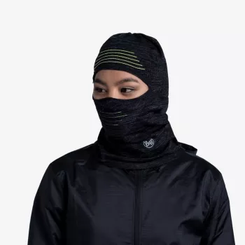 BUFF DryFlx Pro kommandopipo - musta, saumaton 4-suuntainen jousto, terminen, heijastava