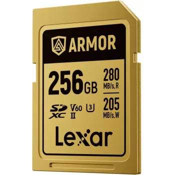 Lexar Professional ARMOR GOLD SDXC UHS-II muistikortti, 256 GB, V60 (LSDAMGL256G-RNNNG)