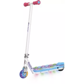Razor Electric Party Pop sähköpotkulauta - monivärinen LED-kansi- ja etupyörävalaistus, 12 km/h, 80W, yli 8-vuotiaille lapsille