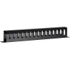 DSIT DS-1902 19 inch kaapelinhallintapaneeli liukukannella, 1U, musta