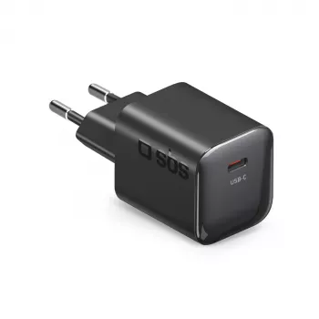 SBS 20W USB-C PD seinälaturi musta
