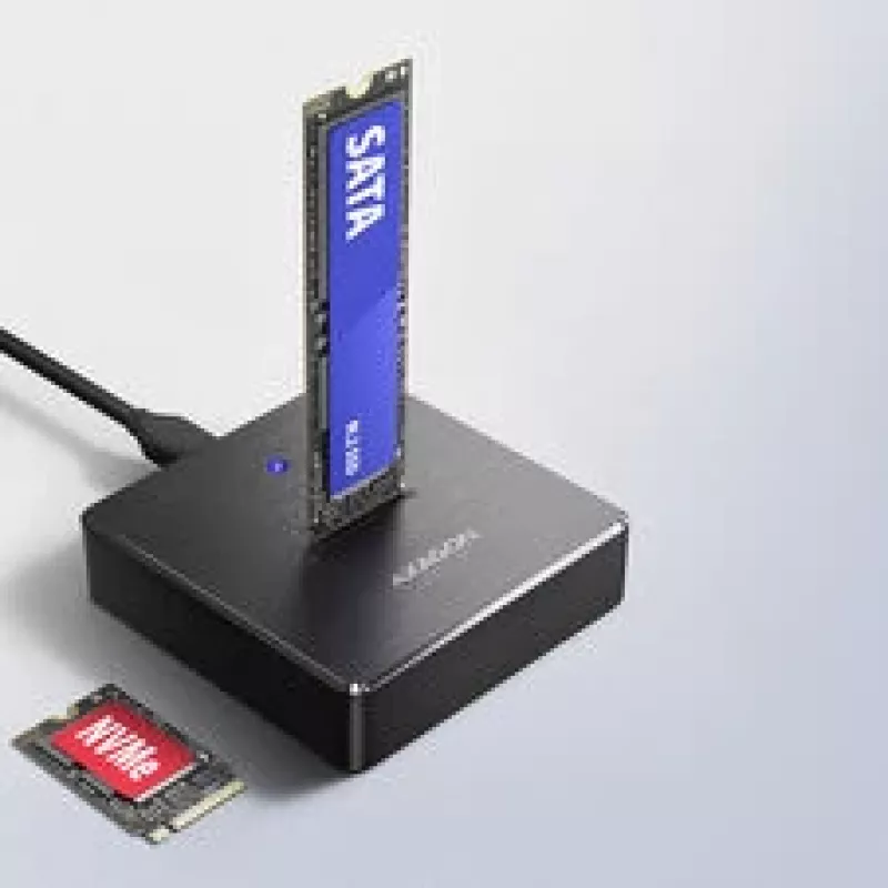 AXAGON ADSA-M2C11 USB-C 10Gbps telakointiasema yhdelle M.2-NVMe- tai SATA-SSD-asemalle