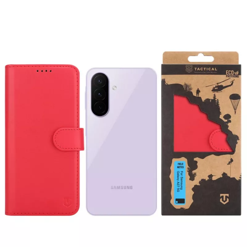 Tactical kirjakotelo Field Notes Galaxy A27 5G punainen