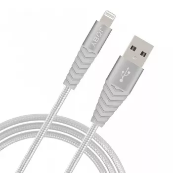 Joby lataus- ja synkronointikaapeli Lightning, 1,2 m, hopea (JB01814-BWW)