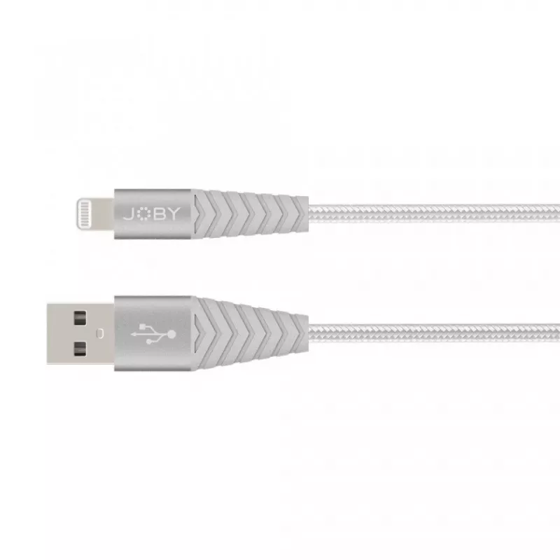 Joby lataus- ja synkronointikaapeli Lightning, 1,2 m, hopea (JB01814-BWW)