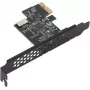 GEMBIRD UPC-U3 PCI Express -USB 3.2 Gen 1 -kortti, 2x Type-A, SATA-virransyöttö, ASMedia-piirisarja