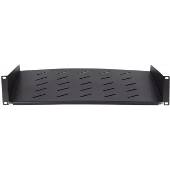DSIT DS-FH2U400 2U kiinteä hylly 600 mm syviin seinäkaappeihin, 400 mm syvyys, musta