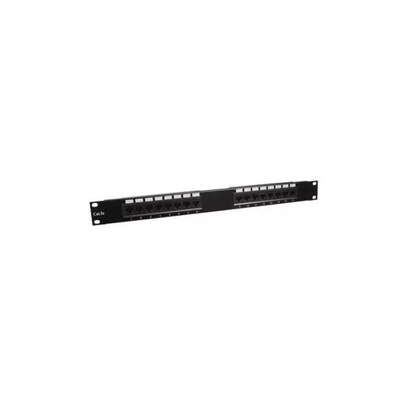 DSIT DS-Patch5-16UTP 19 tuuman 1U CAT5e UTP 16-porttinen patchpaneeli, musta