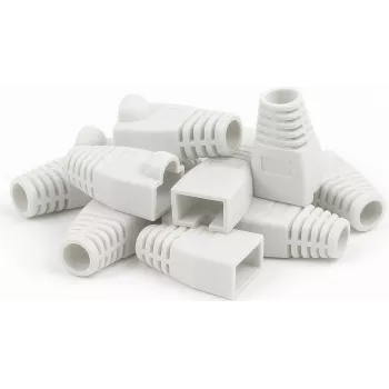 DSIT DANICOM RJ45 kaapelinsuojus valkoinen - 10 kpl (DC-RJ45-BOOT-WHITE-10PCE)