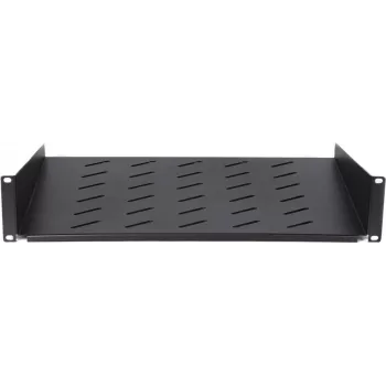 DSIT DS-FH2U450 2U kiinteä hylly 600 mm syville seinäkaapeille, 450 mm syvyys, musta