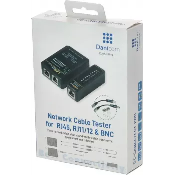 DSIT DC-CABLETEST-PRO verkkokaapelitesteri U/UTP-, F/UTP- ja SF/UTP-kaapeleille, Cat5/Cat6
