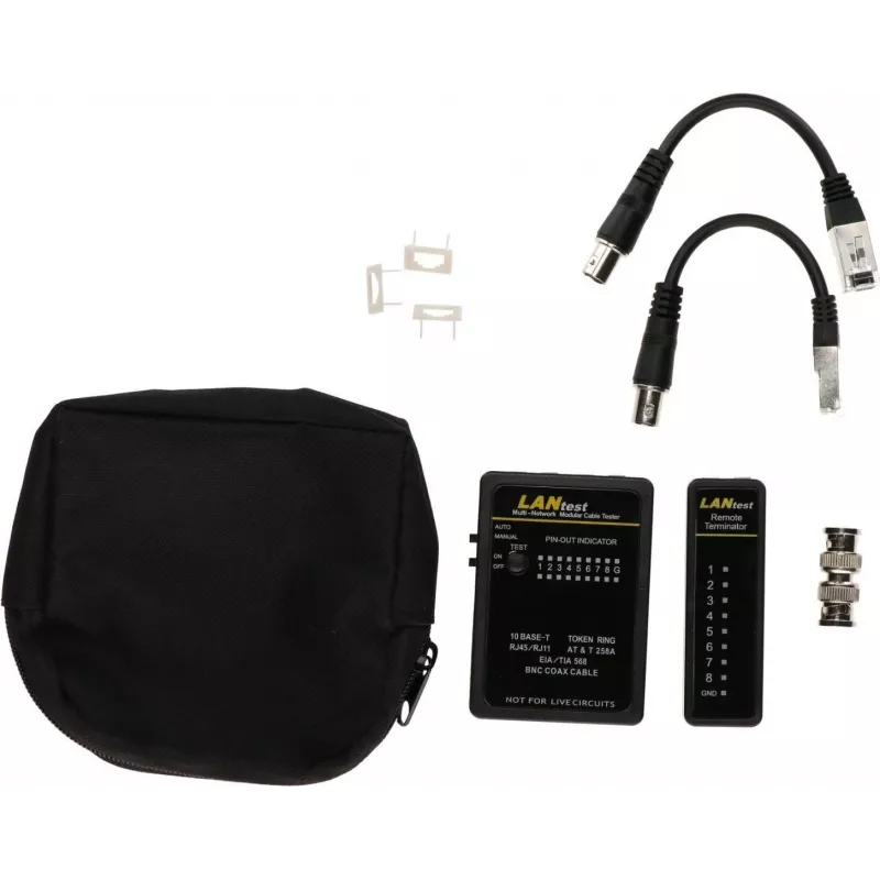DSIT DC-CABLETEST-PRO verkkokaapelitesteri U/UTP-, F/UTP- ja SF/UTP-kaapeleille, Cat5/Cat6
