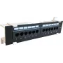DSIT CAT 6a seinäasennettava patch-paneeli, 12-porttinen UTP, musta