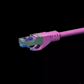 DSIT CAT 6a S/FTP LSOH verkkokaapeli, 1 m, pinkki