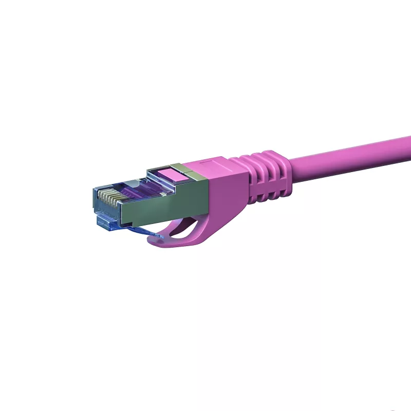 DSIT CAT 6a verkkokaapeli LSOH - S/FTP - 10 metriä - pinkki - verkkokaapeli