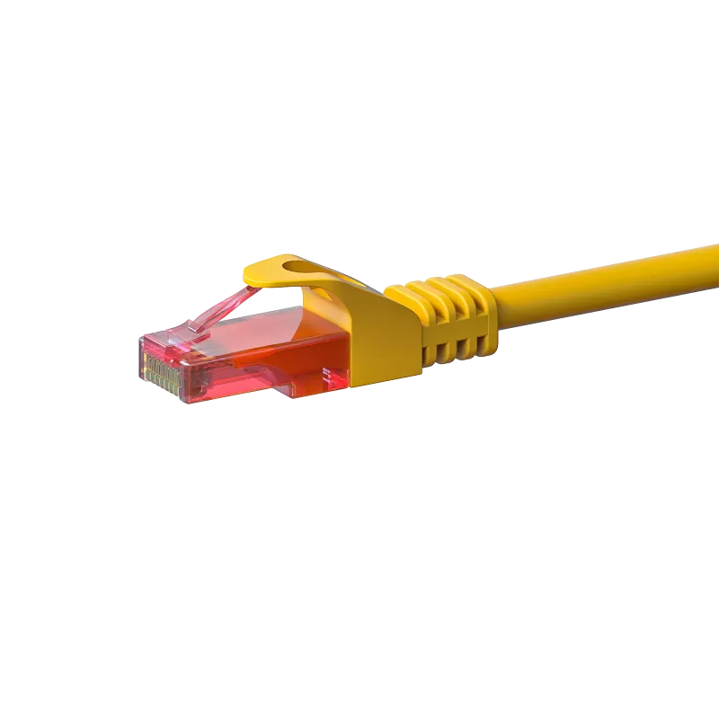 DSIT CAT6 U/UTP -verkkokaapeli, 3 m, keltainen, 100 % kuparia (DC-67-030)