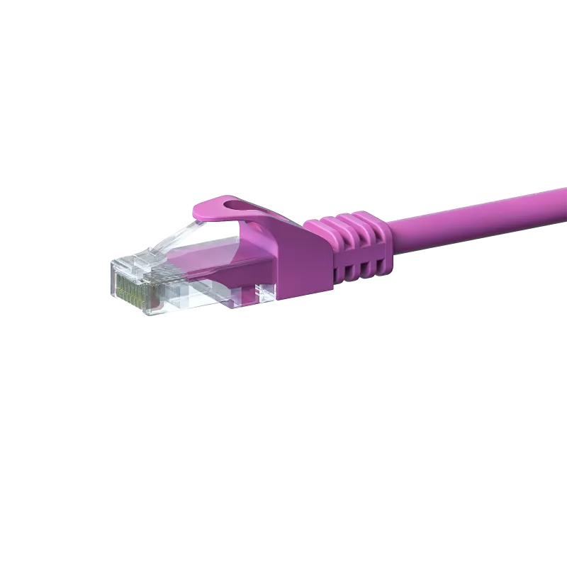 DSIT CAT5e U/UTP verkkokaapeli, 1 m, pinkki, 100 % kupari (DC-59-010)