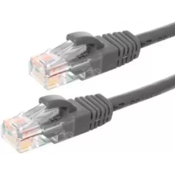 DSIT CAT5e U/UTP verkkopatchkaapeli, 3 m, harmaa, 100 % kupari (DC-51-030)