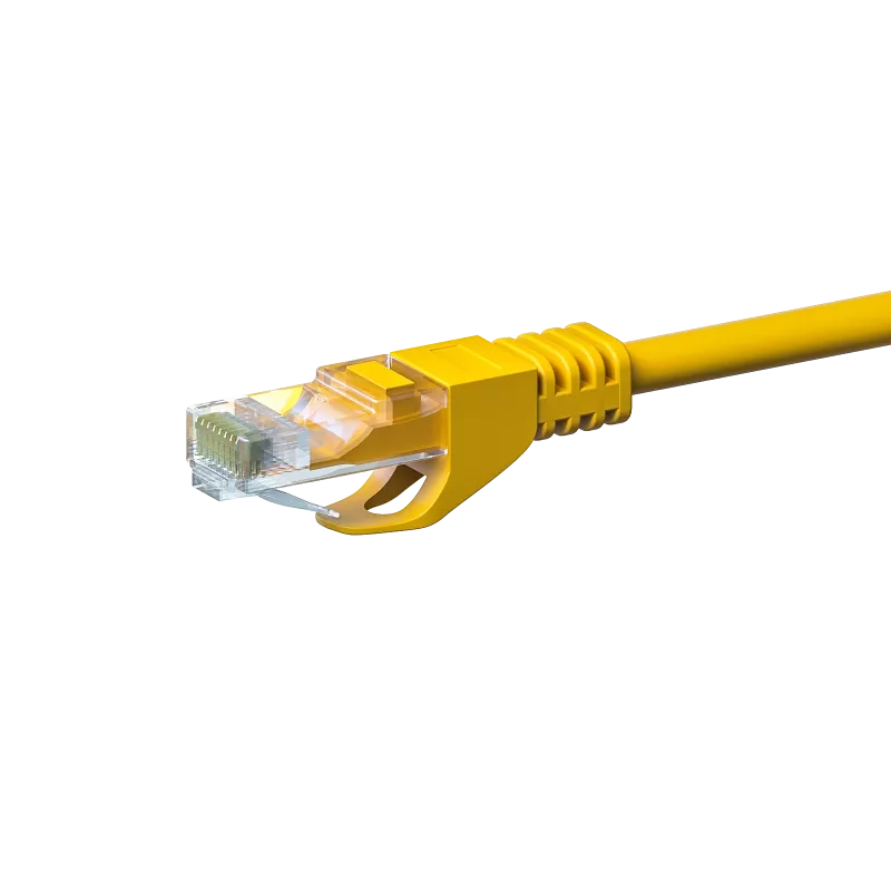 DSIT CAT5e U/UTP verkkopatchkaapeli, 10 m, keltainen, 100 % kupari (DC-57-100)