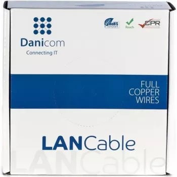 DSIT DANICOM CAT6A S/FTP 50m LSZH Fca verkkokaapeli asennukseen