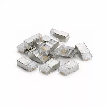 DSIT FTP RJ45 CAT5e verkkoliitin joustaville ja massiivijohtimille - 10 kpl:n pakkaus