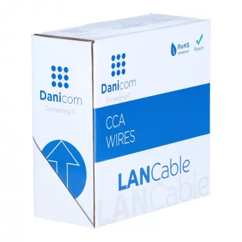 DSIT CAT5e F/UTP 50m joustava harmaa CCA-verkkokaapeli kelalla (DC-FTP5CCA50-GRY)