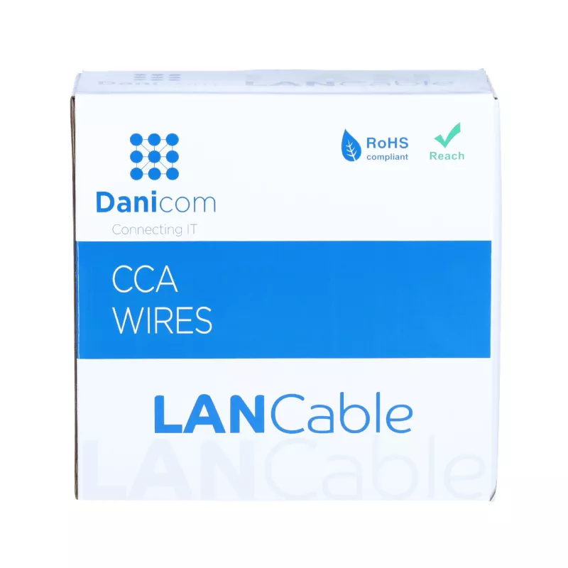 DSIT CAT5e F/UTP 50m joustava harmaa CCA-verkkokaapeli kelalla (DC-FTP5CCA50-GRY)