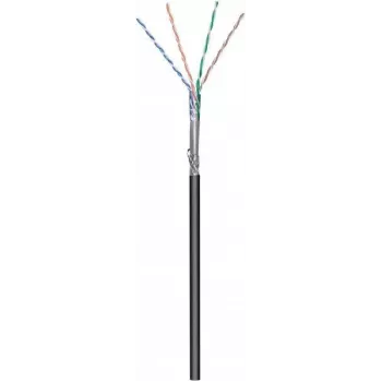 DSIT CAT6 S/FTP 50m ulkoverkkokaapeli rullassa, musta CCA (DC-OUT-SFTP6CCA-50S)