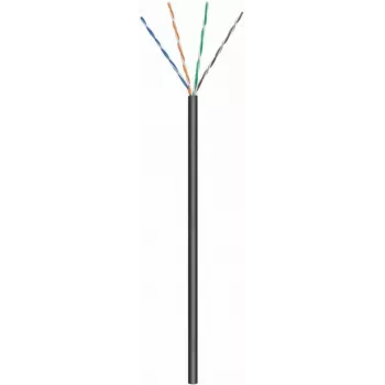 DSIT CAT6 ulkoverkkokaapeli, U/UTP, AWG 23/1 massiivijohdin, 305 m, musta, CCA
