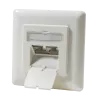 DSIT DC-Wall-In-STP6A-I uppoasennettava Cat.6a -suojattu 2-porttinen RJ45-rasia, norsunluu