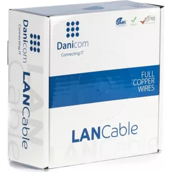 DSIT Danicom CAT5e FTP -verkkokaapeli 50 m massiivikupari PVC Dca 100 % kupari