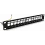 DSIT DS10-Patch-12STP 10 tuuman STP Keystone -patchpaneeli, 12 porttia, suojattu, 1U, musta