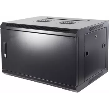 DSIT DS6406M 6U seinäasennettava palvelinkaappi metalliovella, 600x450x367 mm, musta