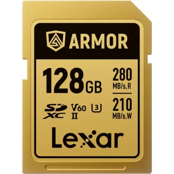 Lexar Professional ARMOR GOLD 128GB SDXC UHS-II V60 muistikortti (LSDAMGL128G-RNNNG)