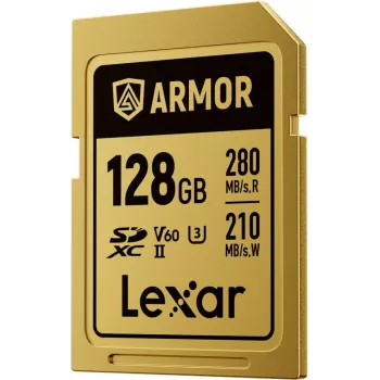Lexar Professional ARMOR GOLD 128GB SDXC UHS-II V60 muistikortti (LSDAMGL128G-RNNNG)