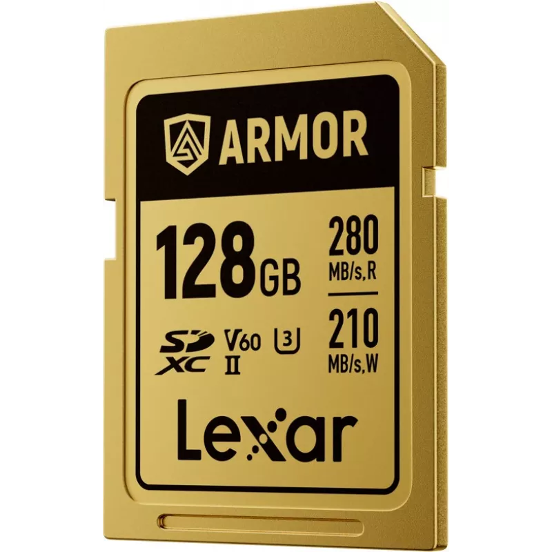 Lexar Professional ARMOR GOLD 128GB SDXC UHS-II V60 muistikortti (LSDAMGL128G-RNNNG)