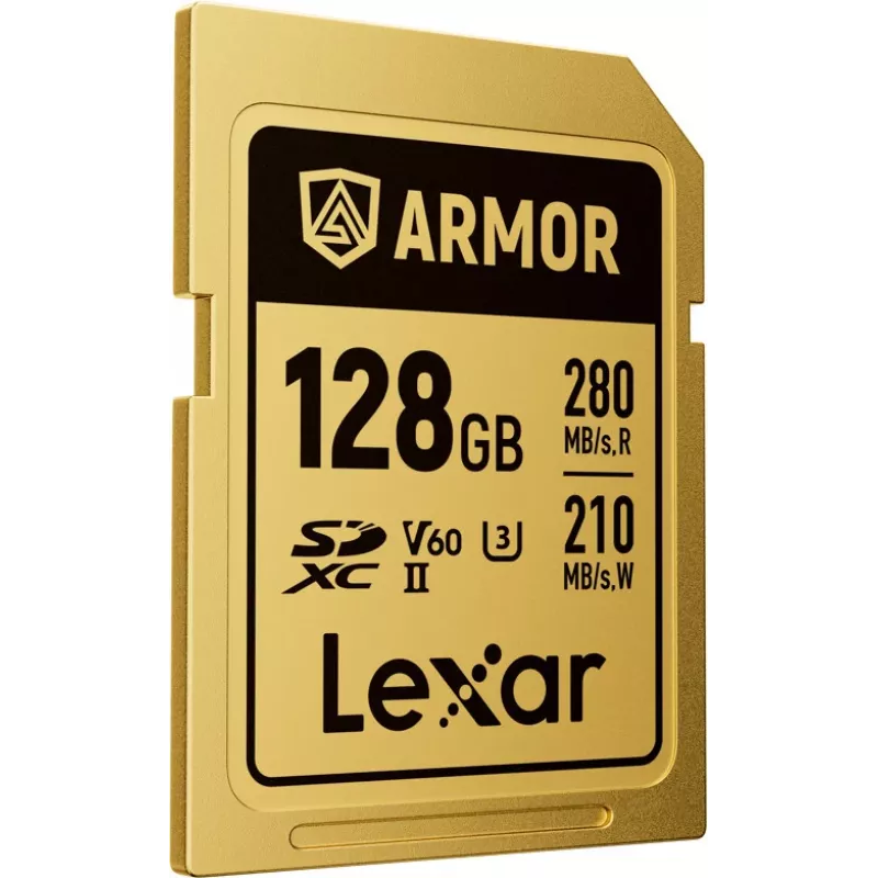 Lexar Professional ARMOR GOLD 128GB SDXC UHS-II V60 muistikortti (LSDAMGL128G-RNNNG)