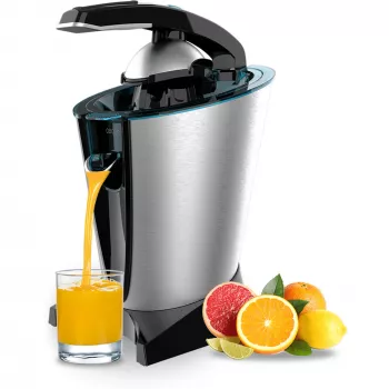 Cecotec Essential Vita Hyden 600 Steel sähköinen sitruspuristin – ruostumaton teräs/musta, 600 W