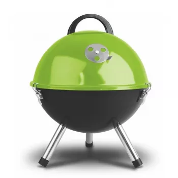 FIELDMANN FZG 1000G -hiiligrilli, 44 cm kromattu grilliritilä, emaloitu teräsrunko, kolmijalkateline, irrotettava tuhkasäiliö, musta