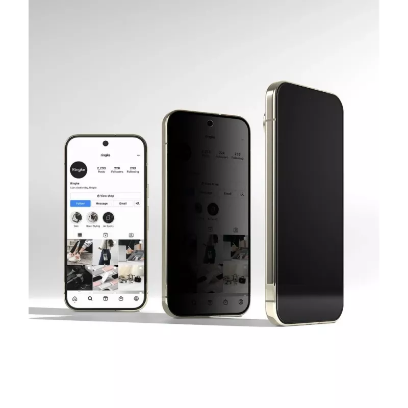 Ringke Easy Slide Privacy -panssarilasi näytönsuoja 2 kpl:n pakkaus Google Pixel 9 Pro / 10 Pro / 11 Pro